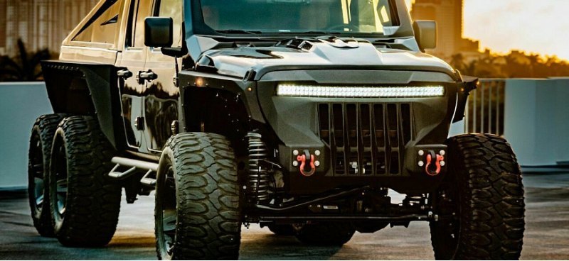Шестиколесный 750-сильный вездеход на базе Jeep…