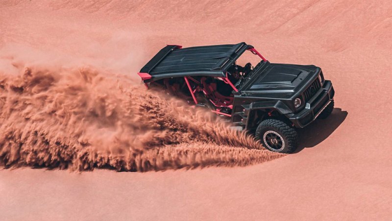 С места до сотни Brabus 900 Crawler разгонится…