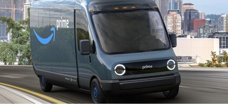 Производство фургонов доставки Amazon Rivian…