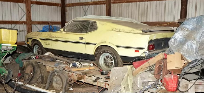 Редкий Boss 351 Mustang 1971 года нашли сарае…
