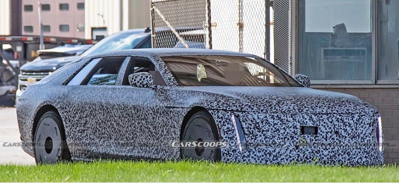CADILLAC Celestiq EV 2024 года на новых шпионских…