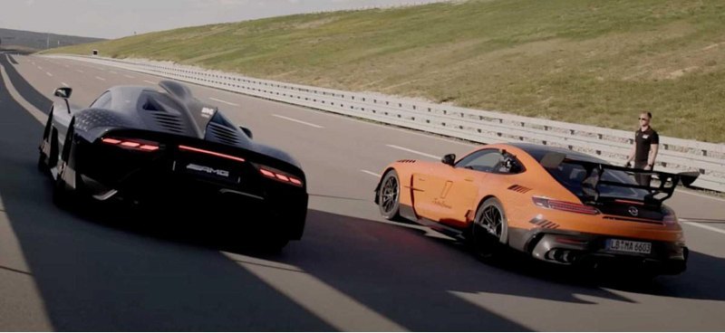 Гиперкар Mercedes-AMG One с легкостью обгоняет…