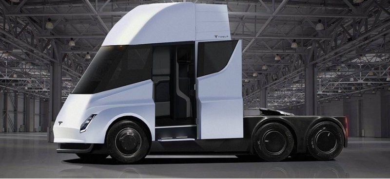 Электрический грузовик Tesla Semi массой более 36…