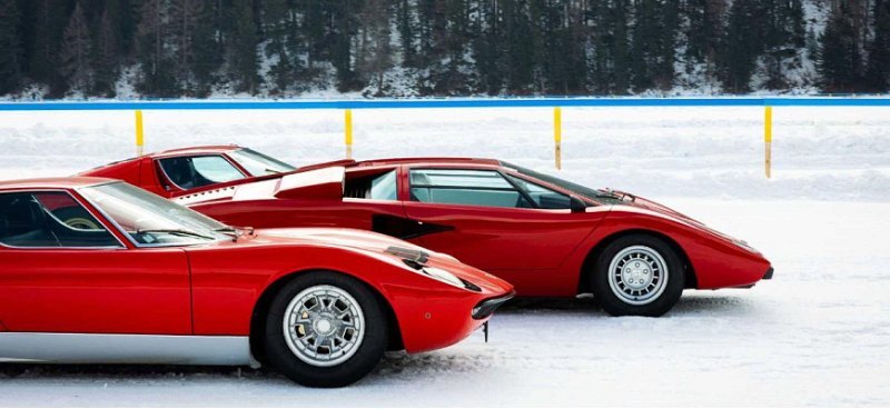Lamborghini показал классические Miura и Countach…
