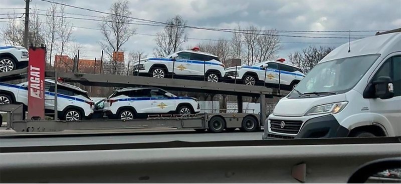 На автовозе в Москве заметили большую партию…