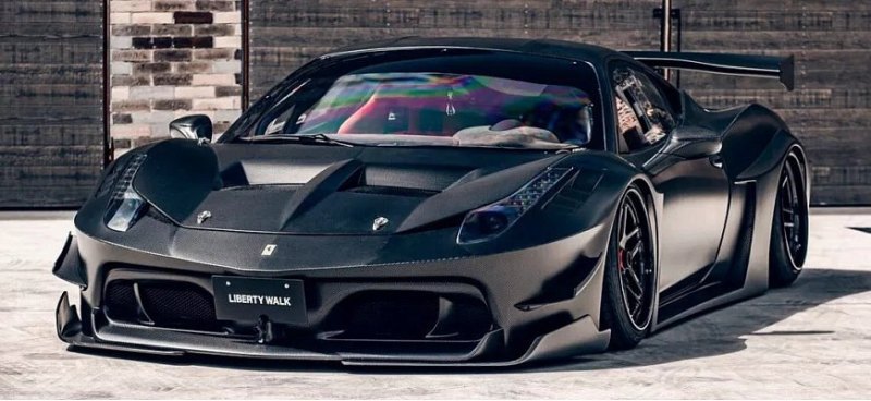Тюнер Liberty Walk создал зловещий Ferrari 458…