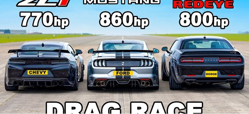 В этой гонке участвует тюнингованный Camaro,…