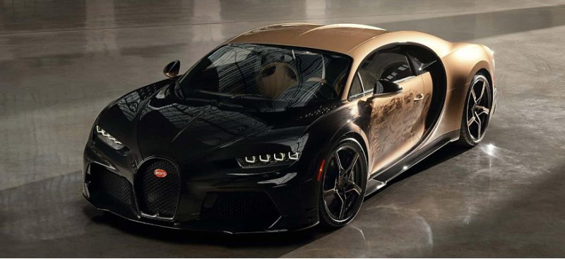 Представлена золотая версия гиперкара Bugatti…