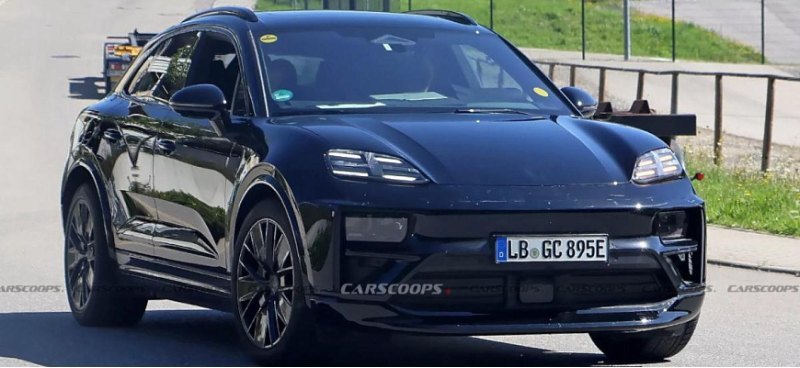 Porsche Macan EV начал терять камуфляж на…