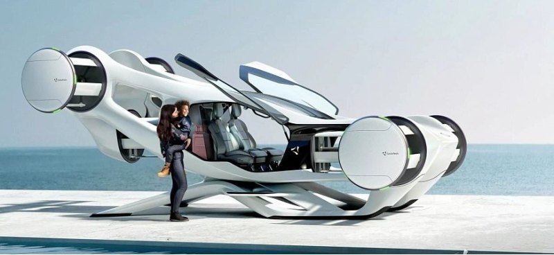 Странный летающий автомобиль использует для…
