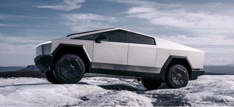 Электрический пикап Tesla Cybertruck в России…