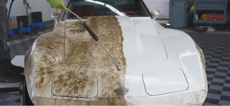 Насколько сильно испачкается Corvette C3, если…