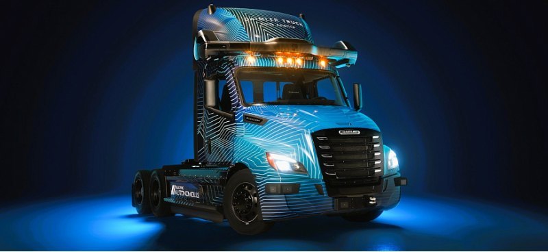 Автономный электрический грузовик Daimler…