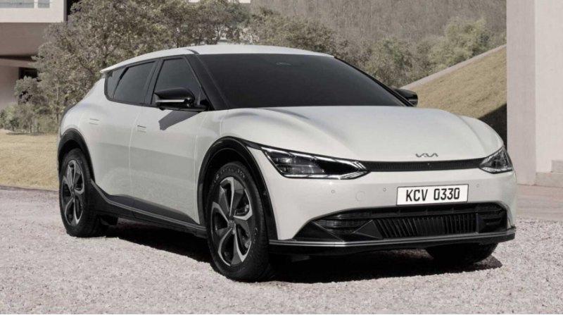 Электромобиль Kia EV6, выпущенный в 2021 году,…