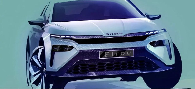 Опубликованы эскизы кроссовера Skoda Elroq 2025…