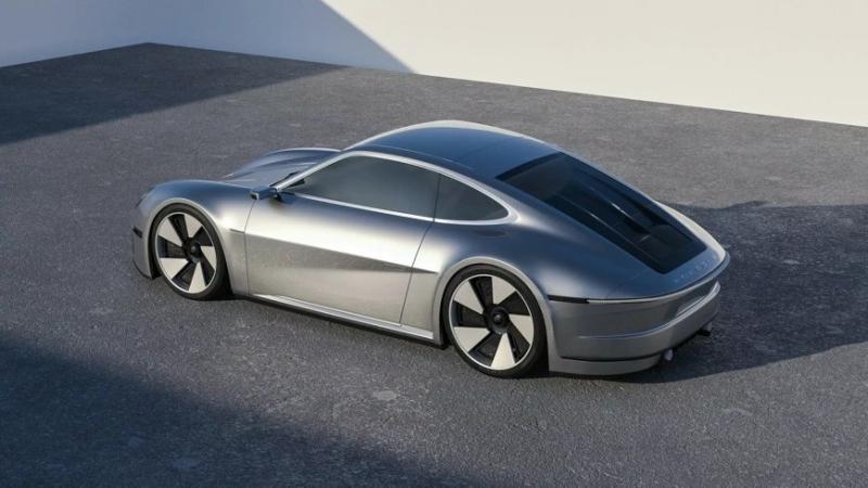 Задняя часть виртуальной версии Porsche 911…