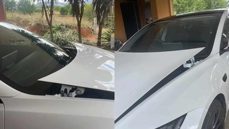 Активировавшиеся капоты Tesla Model 3, требующие…
