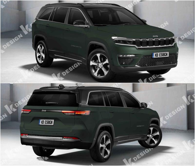 Неофициальные рендеры нового Jeep Commander