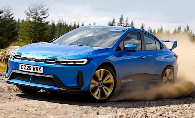 Рендер нового электрического седана Subaru