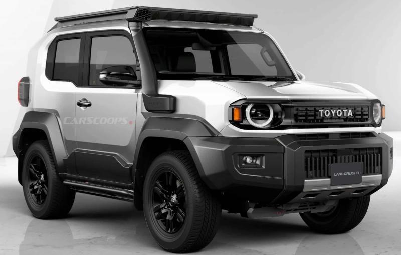 Показан трехдверный Toyota Land Cruiser FJ,…