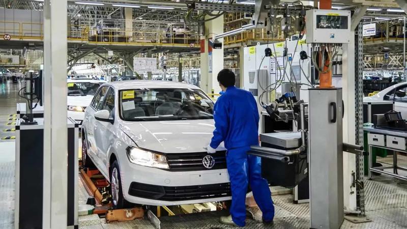 Производство на заводе Volkswagen