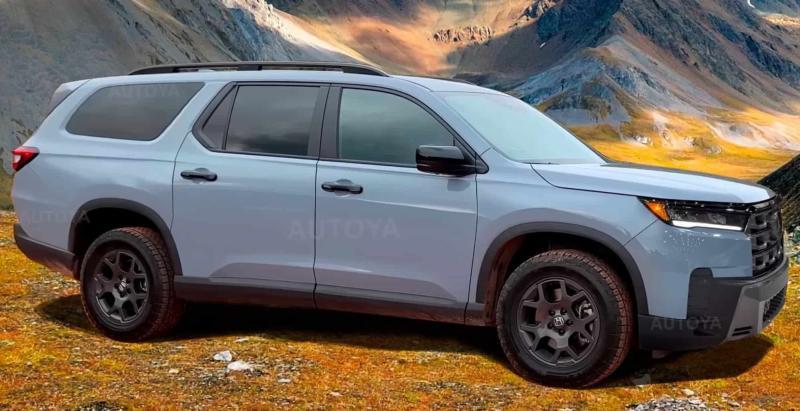 Лонг-кроссовер Honda Grand Pilot показан на…
