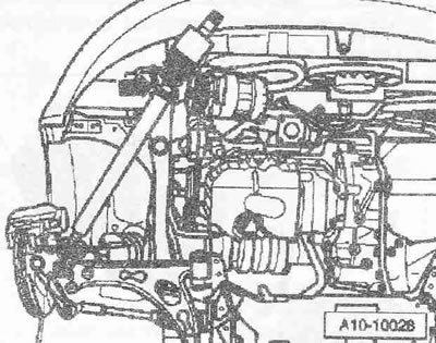 Отсоединить разъем -2-. Снять шланг воздуховода…
