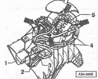 Отсоединить разъем -1- от крепления. Отсоединить…