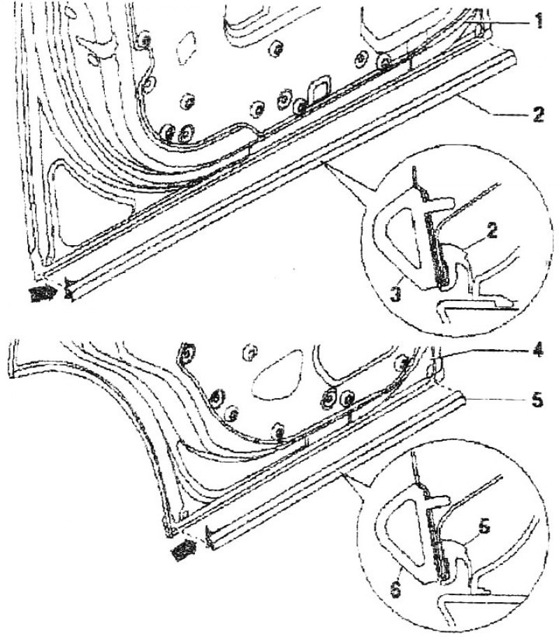 1. Передняя дверь; 2. Передняя накладка. Вытянуть…