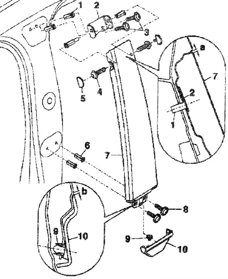 1. Резьбовая втулка (4 шт.); 2. Фиксатор; 3/4.…