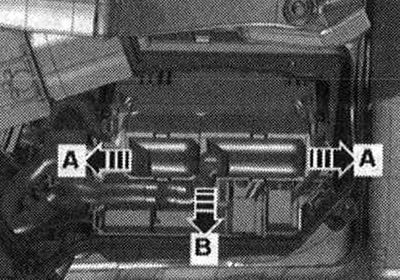 Место установки блока управления двигателя -J623-