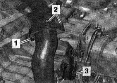 Отвернуть гайку -1- и болт -3- приемной трубы.…