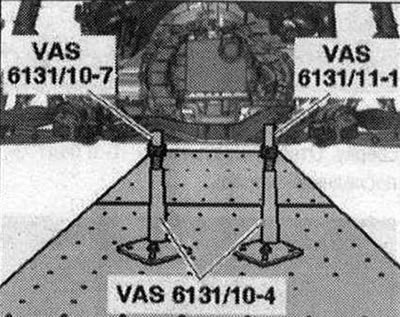 Установить кондукторы из -VAS 6131/10-и -VAS…