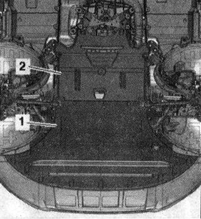 Снять шумоизоляцию -1- и -2-.