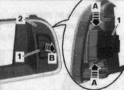Снятие контрольной лампы Airbag переднего…