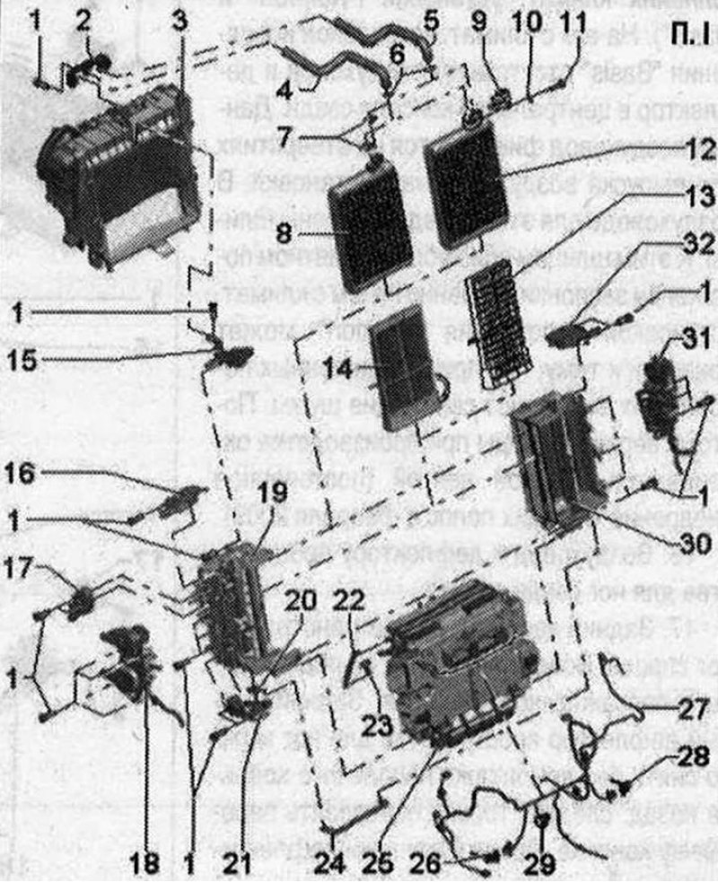 I 1. Винт; 2. Держатель патрубков ОЖ; 3. Корпус…