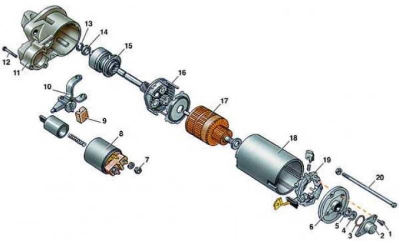 Схема стартера ауди 100