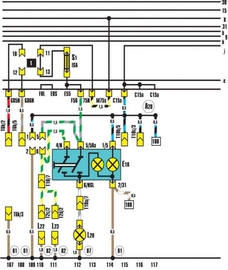 Схема электропроводки ауди 100 с3