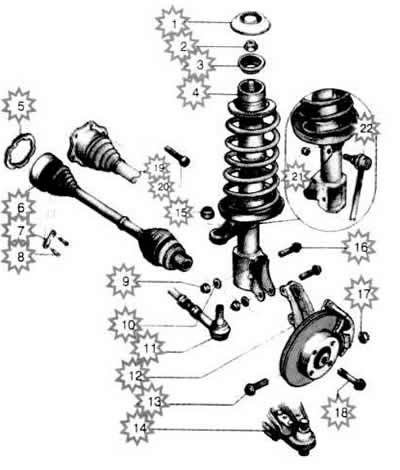 Передняя подвеска ауди 100 с3 схема