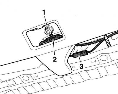 4. Рассоедините разъёмы (2) и (3).