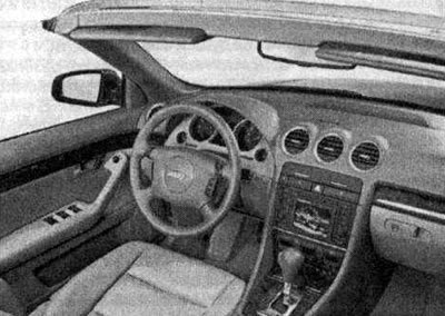 Кабина А4 Cabrio выглядит спортивно и солидно