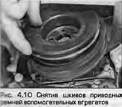 10. Отверните винты крепления и снимите шкив…