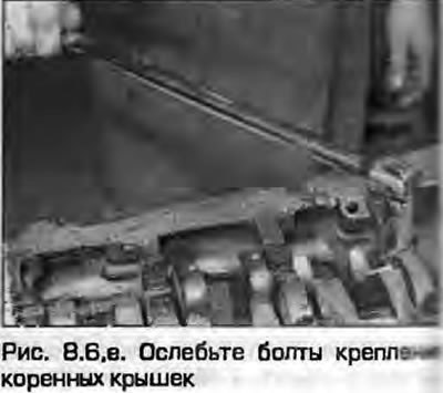 6. Отверните болты крапления крышек опор на…