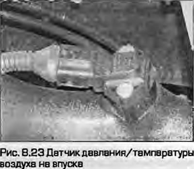 23. Датчик установлен во впускном воздуховоде.…
