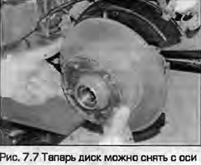 7. Теперь можно снять рукой диск со ступицей с…