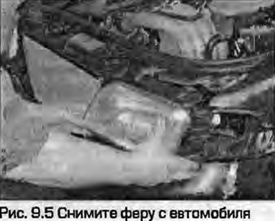 5. Приподнимите фару, наклоните ее вперед и…