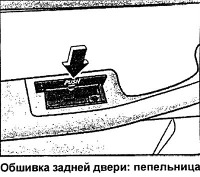 Открывание пепельницы