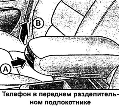 Телефон находится в центральной консоли или…