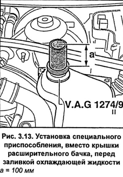 Вместо крышки расширительного бачка ввинтите…