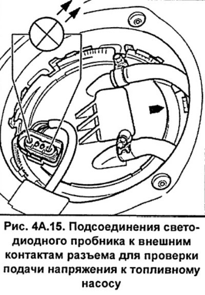 К внешним контактам разъема отсоединенного от…